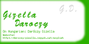 gizella daroczy business card