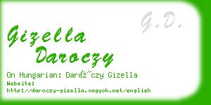 gizella daroczy business card